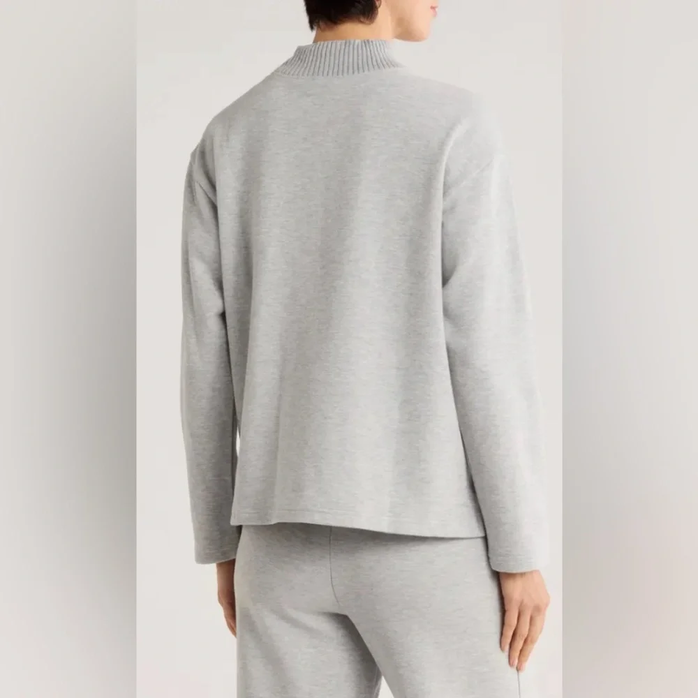 Splendid Half-Zip Grey Sweater Pullover Size Large - Picture 2 of 5